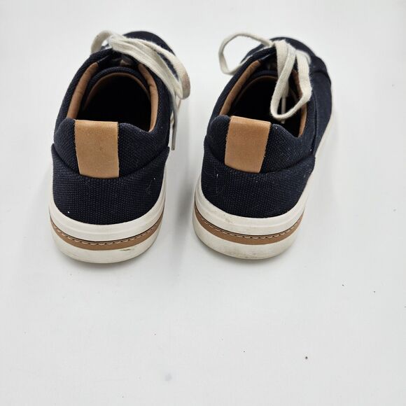 Clarks Unstructured Women Un Maui Lace Up Navy Flat Textile Sneaker Shoes Size 7 - Picture 2 of 9